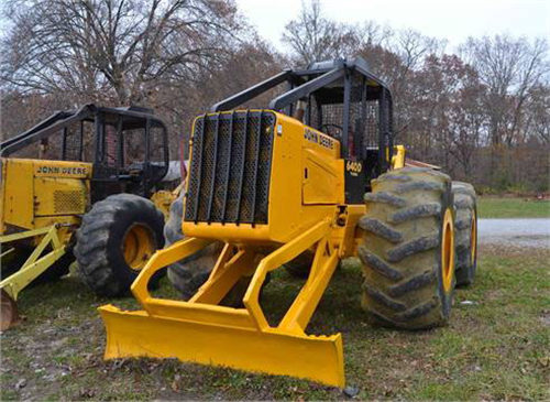 John Deere 640D Skidder, 648D Grapple Skidder Operation and Tests