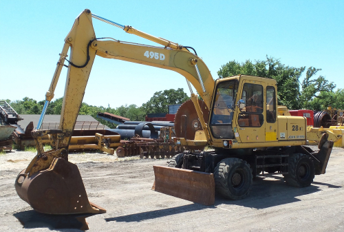 John Deere 495D Excavator Operation and Tests