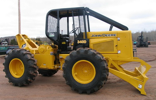 John Deere 340D and 440D Skidders, 448D Grapple Skidder Repair, Operation and Tests