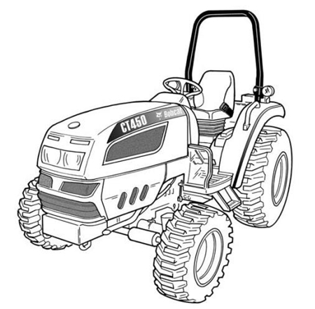 Bobcat CT450 Compact Tractor (HST) & (SST) Operation & Maintenance Manual