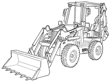 Bobcat B200 Loader Backhoe Wiring/Hydraulic/Hydrostatic Schematic