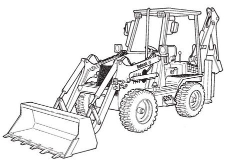 Bobcat B250 Loader Backhoe Wiring/Hydraulic/Hydrostatic Schematic