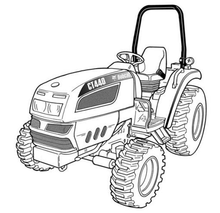 Bobcat CT440, CT445, CT450 Compact Tractor Wiring/Hydraulic/Hydrostatic Schematic