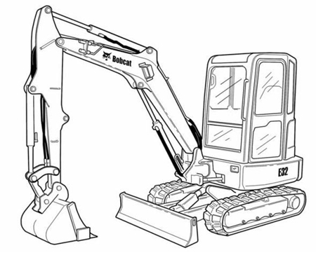 Bobcat E32 Compact Excavator Wiring/Hydraulic/Hydrostatic Schematic