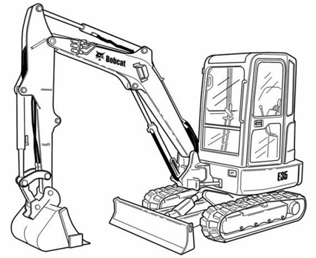 Bobcat E35 Compact Excavator Wiring/Hydraulic/Hydrostatic Schematic