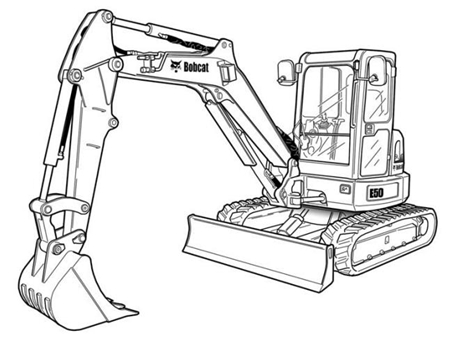 Bobcat E50 Compact Excavator Wiring/Hydraulic/Hydrostatic Schematic