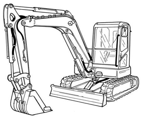 Bobcat E60 Compact Excavator Wiring/Hydraulic/Hydrostatic Schematic