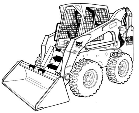 Bobcat S330 Skid Steer Loader Wiring/Hydraulic/Hydrostatic Schematic