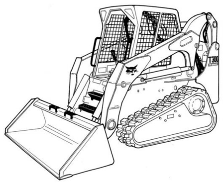 Bobcat T300 Compact Track Loader Wiring/Hydraulic/Hydrostatic Schematic