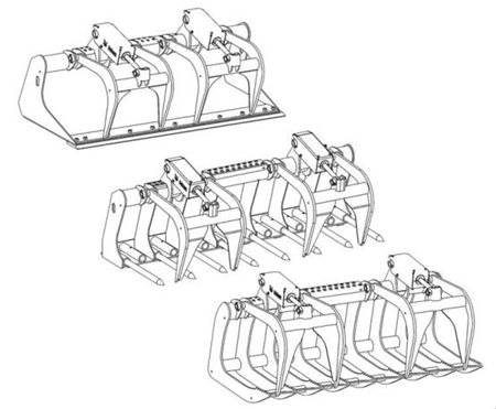 Bobcat Grapple 90” Fork & 90” Bucket VersaHANDLER Attachment Service Repair Manual