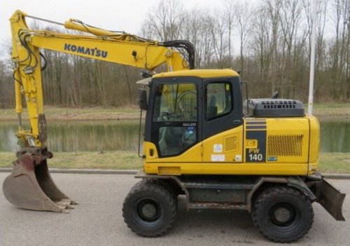 Komatsu PW140-7, PW160-7, PW180-7, PW200-7, PW220-7 Wheeled Excavator