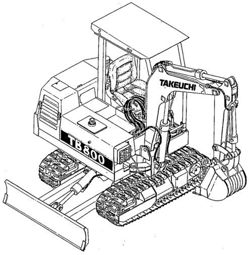 Takeuchi TB800 Compact Excavator Parts Manual