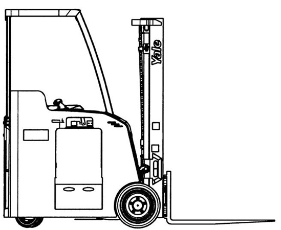 Yale ESC030FA, ESC035FA, ESC040FA (A883) Stand-Up Rider Electric Lift Trucks