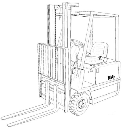 Yale ERP10RCF, ERP12RCF, ERP15RCF (A888) 3-Wheel Electric Lift Trucks Parts Manual