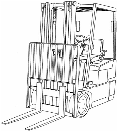 Yale ERP030TFN, ERP035TFN, ERP040TFN (B807) Three-Wheel Electric Forklift Trucks