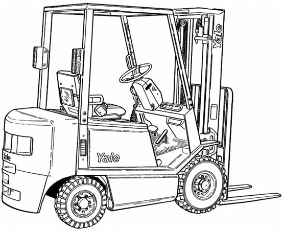 Yale GLP16AF, GLP18AF, GLP20AF, GDP16AF, GDP18AF, GDP20AF (B810) Forklift Trucks