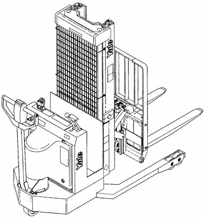 Yale MSW 2000, 3000, 4000 Lb. Capacity (B820) Counterbalanced Stacker Parts Manual