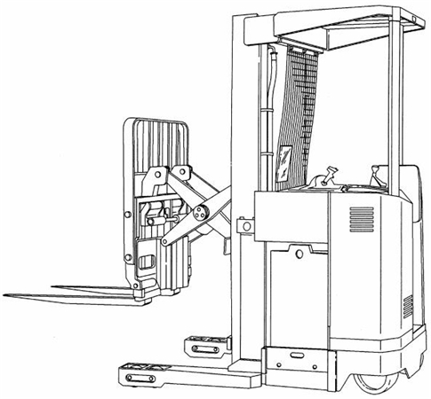 Yale NR035BC, NR045BC, NDR030BC (B829) Narrow Aisle Single Reach Lift Trucks