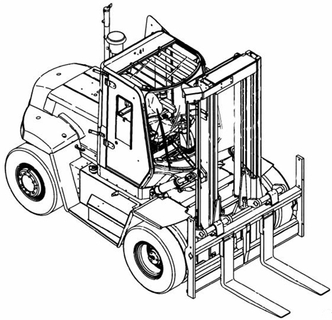 Yale GDP80DB, GDP90DB, GDP100DB, GDP120DB (D876) Heavy Duty Forklift Trucks