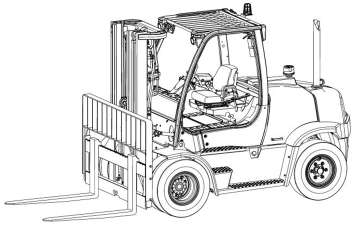Yale GLP60VX, GDP60VX, GLP70VX, GDP70VX (D878) Forklift Trucks Parts Manual