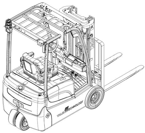 Yale ERP15VT, ERP16VT, ERP18VT, ERP20VT (G807) 3-Wheel Electric Pneumatic Tyres Trucks