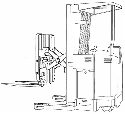 Yale NDR030CA, NDR045CA, NR030CA, NR045CA (C829) Narrow Aisle Reach Truck