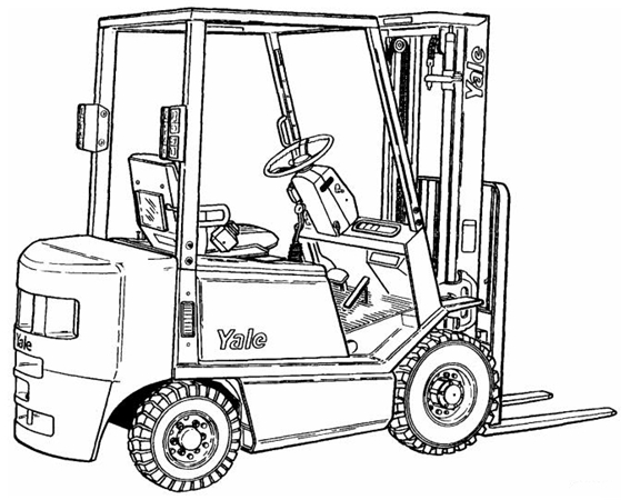 Yale GDP CA (A878) Forklift Truck Service Repair Manual