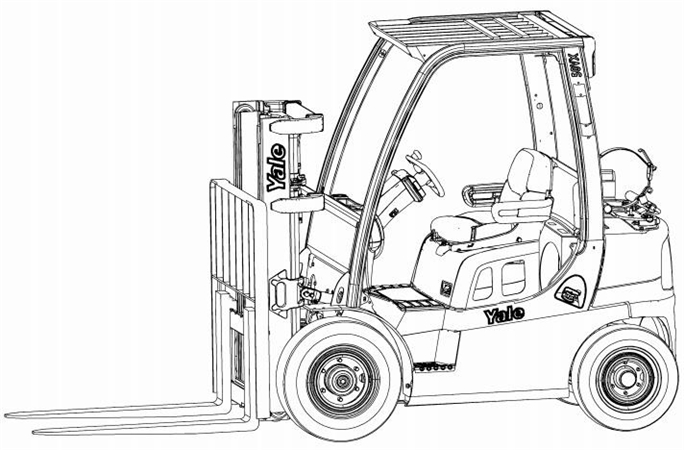 Yale GP040VX, GLP040VX, GDP040VX, GP070VX, GLP070VX, GDP070VX (B875) Forklift Trucks