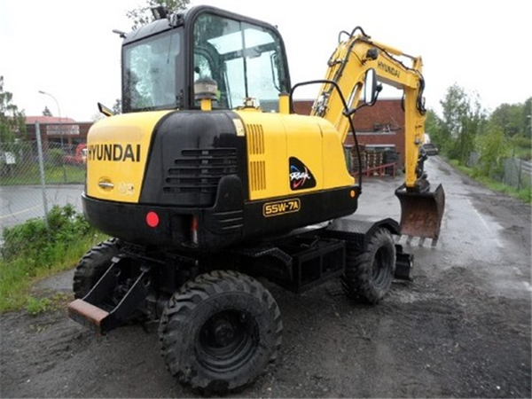 Hyundai R55W-7A Wheel Excavator Service Repair Manual