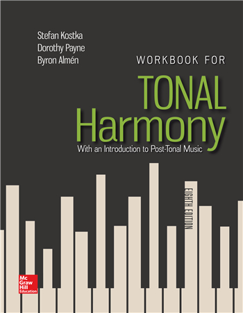 Workbook for Tonal Harmony 8th Edition eTextbook by Stefan Kostka