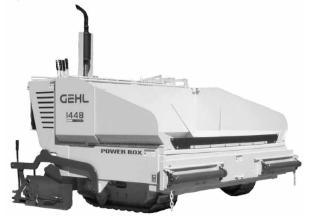 Gehl 1438/1448 PowerBox Self Propelled Paver Operator’s Manual