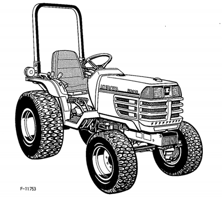 Kubota B2410 Tractor Operator’s Manual