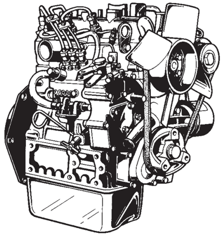 Kubota Z482-E, Z602-E, D662-E, D722-E, D782-E, D902-E Diesel Engine